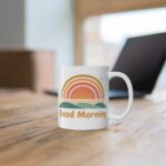 Good Morning Sunrise Ceramic Mug – Warm Minimal Design - Image 2